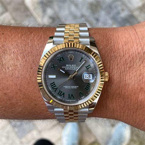 two tone rolex with blue dial|2021 rolex datejust 41 mm.